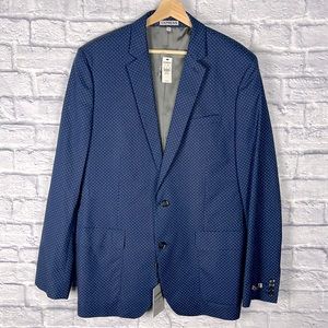 Express Mens Blue Blazer size 44L Fitted Photographer Fit